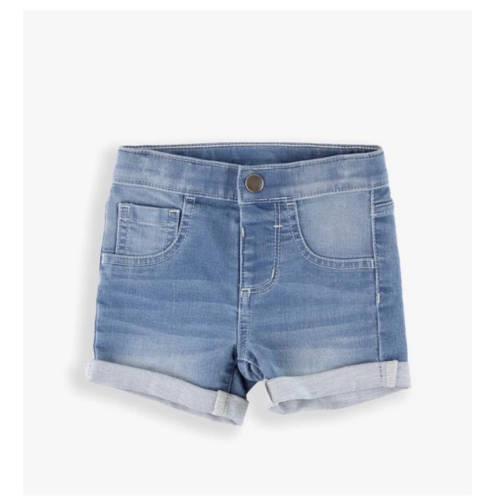 Ruffle Butts Light Wash Girls Denim Shorts